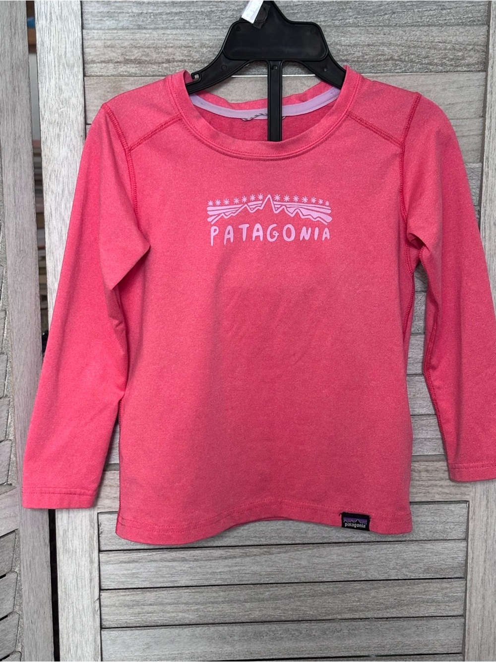 PATAGONIA Kids 3T Capilene Baselayer Graphic Tee Coral Pink